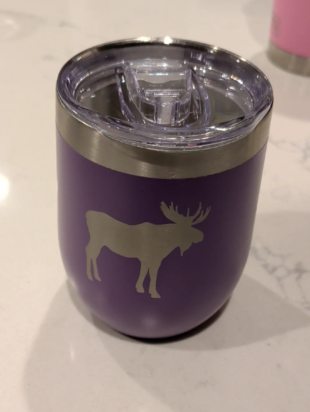 Purple Stainless Steel Moose Tumbler with Lid - Home Dining